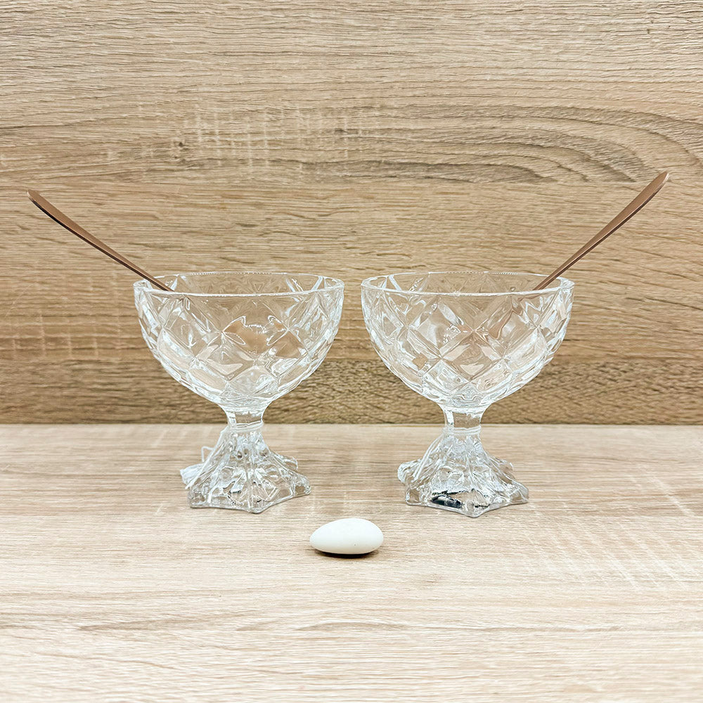 Set Due Ciotole Gelato con Cucchiaino Claraluna