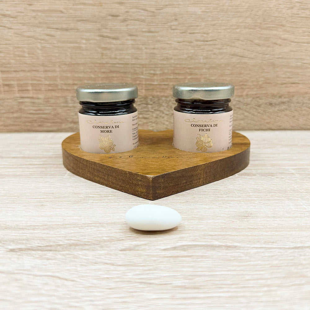 Vassoio Acacia con Set Marmellata Fichi e Mora Claraluna