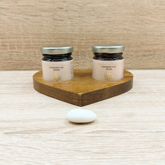 Vassoio Acacia con Set Marmellata Fichi e Mora Claraluna