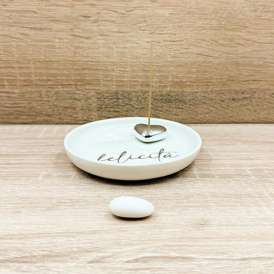 Piattino Porta Incenso "Felicità" Claraluna