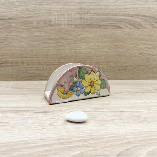 Portatovaglioli Rosa Piccolo Stile Vietrese Il Borgo di Vietri