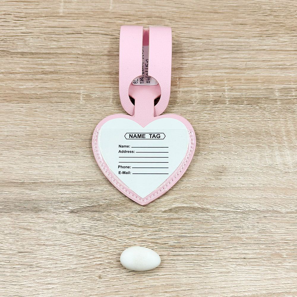 Tag per Valigia Cuore Rosa Claraluna