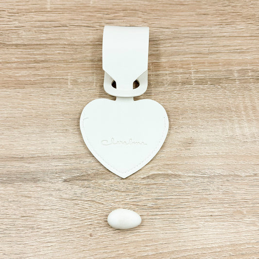 Tag per Valigia Cuore Bianco Claraluna