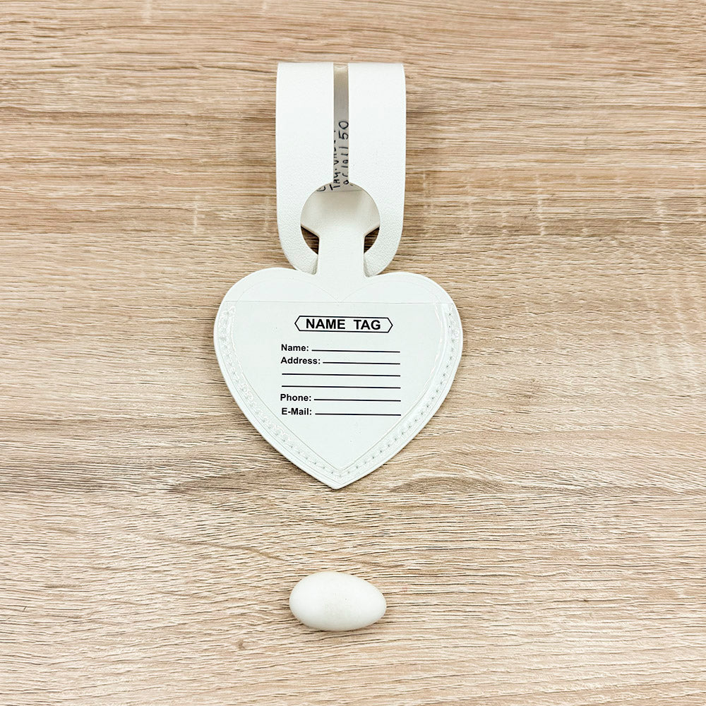 Tag per Valigia Cuore Bianco Claraluna