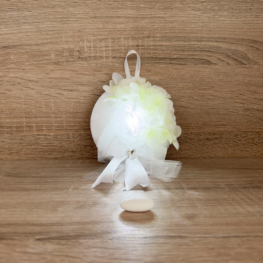 Cappellino Con Led Bianco Orchidea Bomboniere