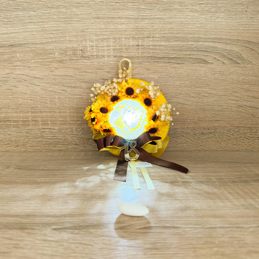 Cappellino Con Led Girasole Orchidea Bomboniere