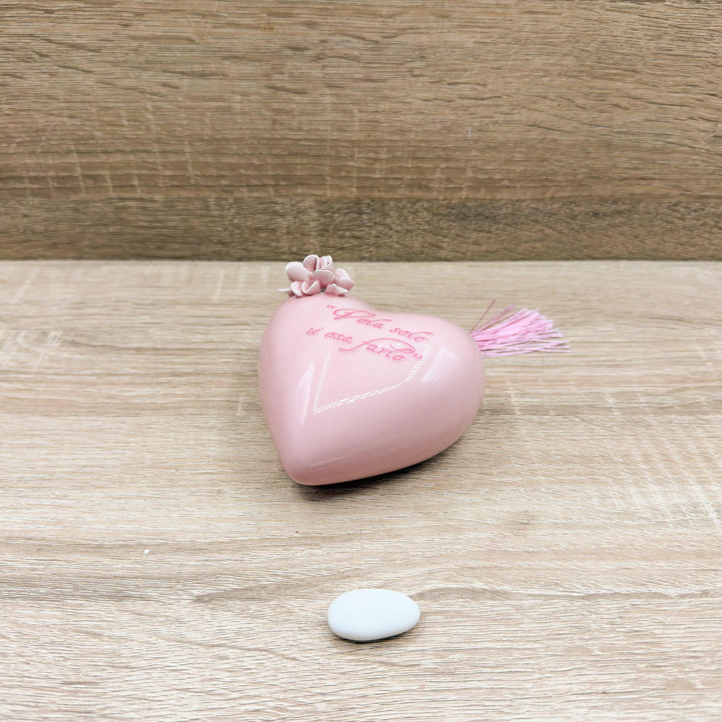 Cuore Rosa Con Frase Orchidea Bomboniere