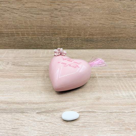 Cuore Rosa Con Frase Orchidea Bomboniere