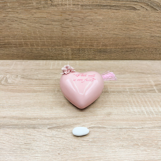 Cuore Rosa Con Frase Orchidea Bomboniere