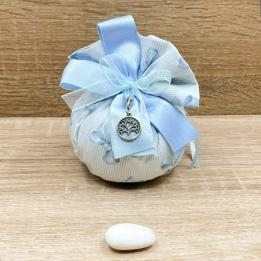 Sacchetto con Sali Profumati e Ciondolo Albero della Vita Orchidea Bomboniere