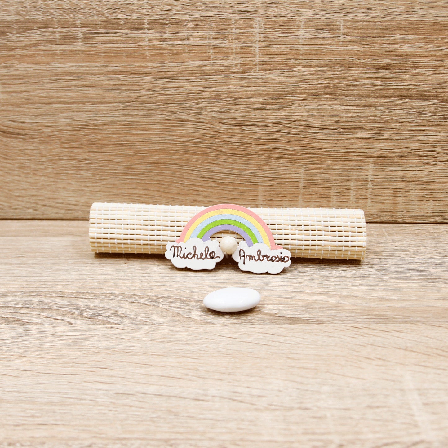 Portaconfetti con Magnete Arcobaleno Personalizzato