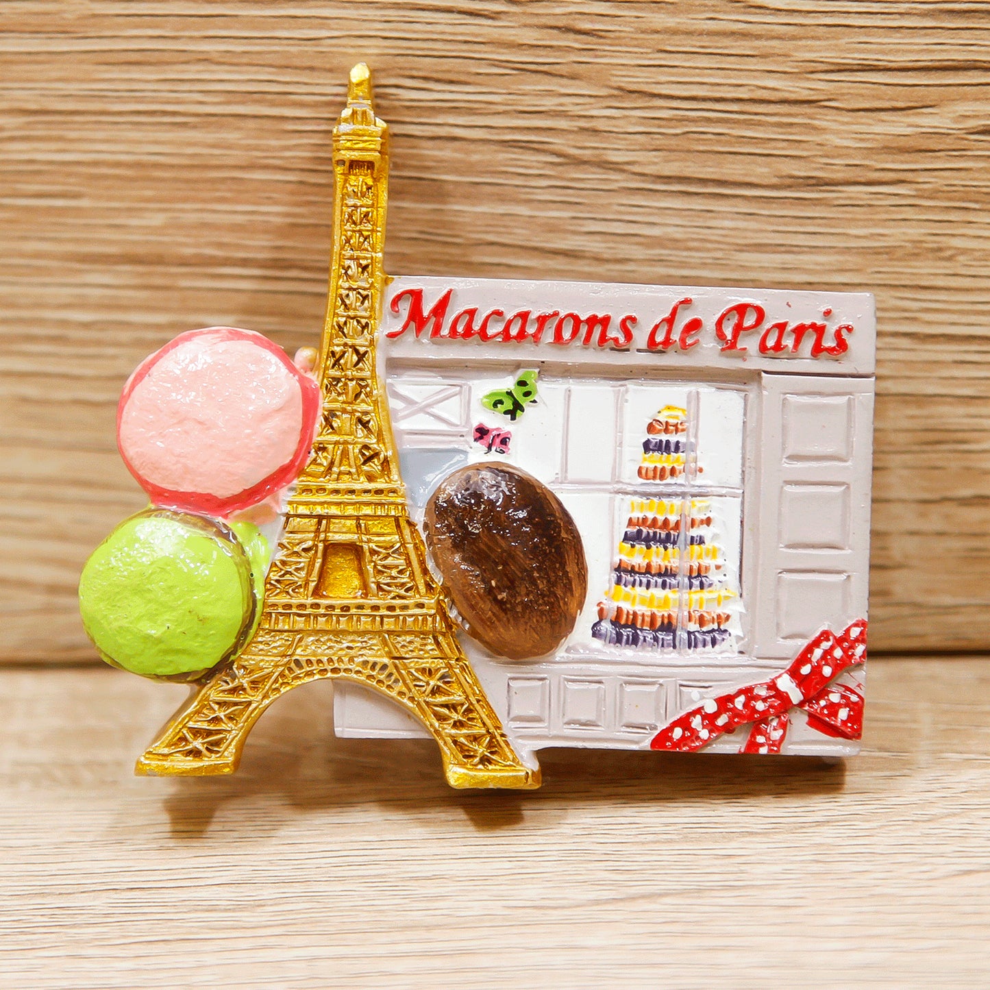 Magnete con Tour Eiffel e Macaron Linea Parigi