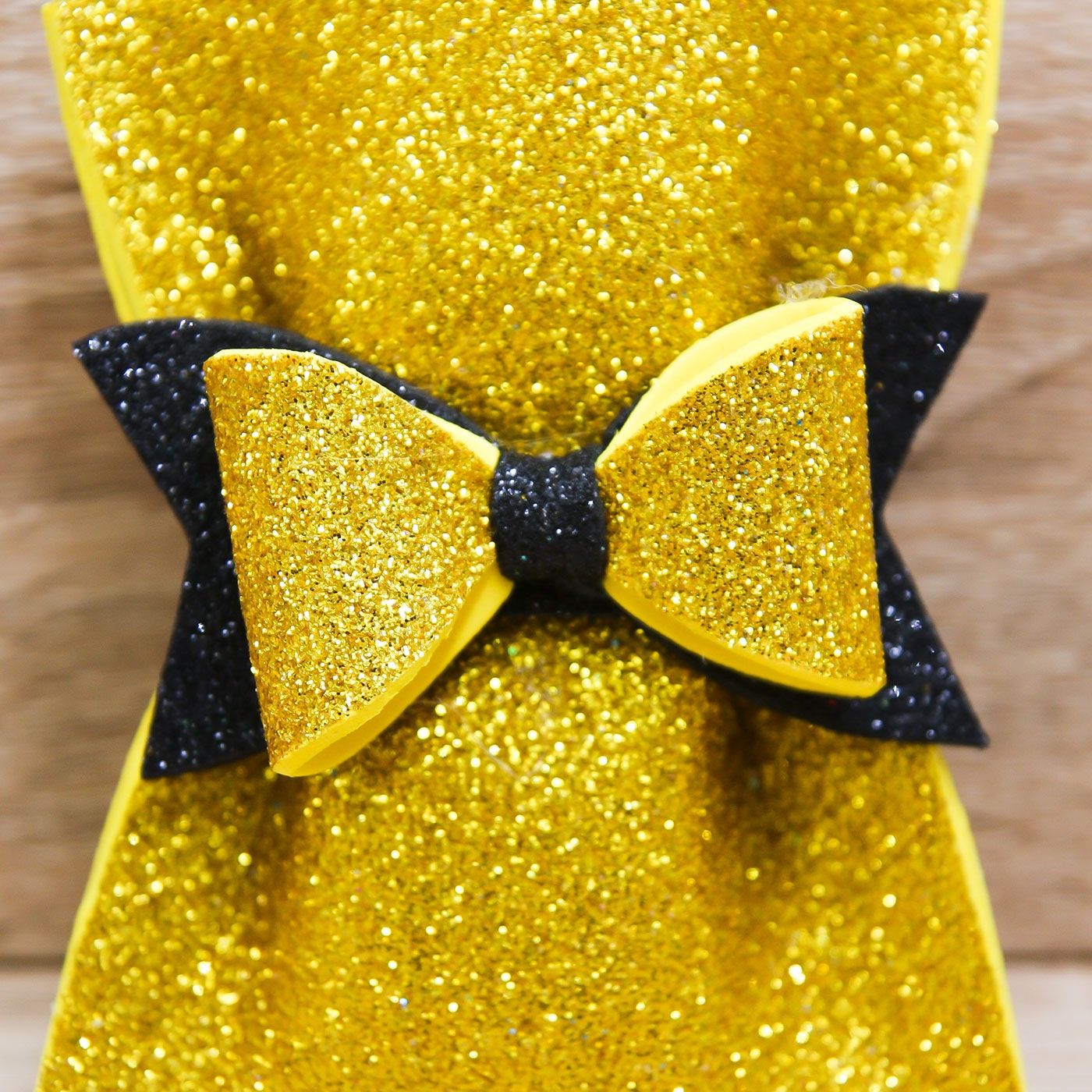 Sacchetto Glitter Oro con Fiocco