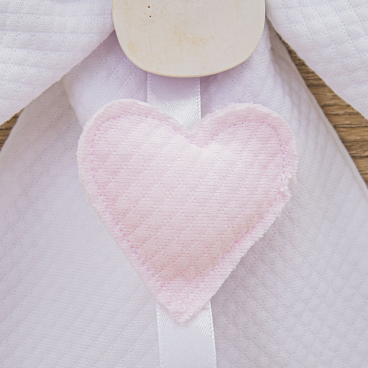 Coccarda Fiocco Bianco con Cuore e Biberon Personalizzato