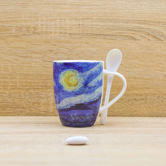 Tazza con Cucchiaio "La Notte Stellata" Van Gogh Enesco