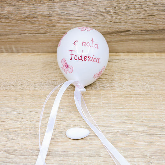 Palloncino Personalizzato Rosa Pienne Design