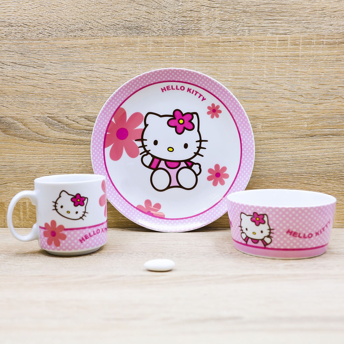 Set Tazza Piatto Ciotola Hello Kitty