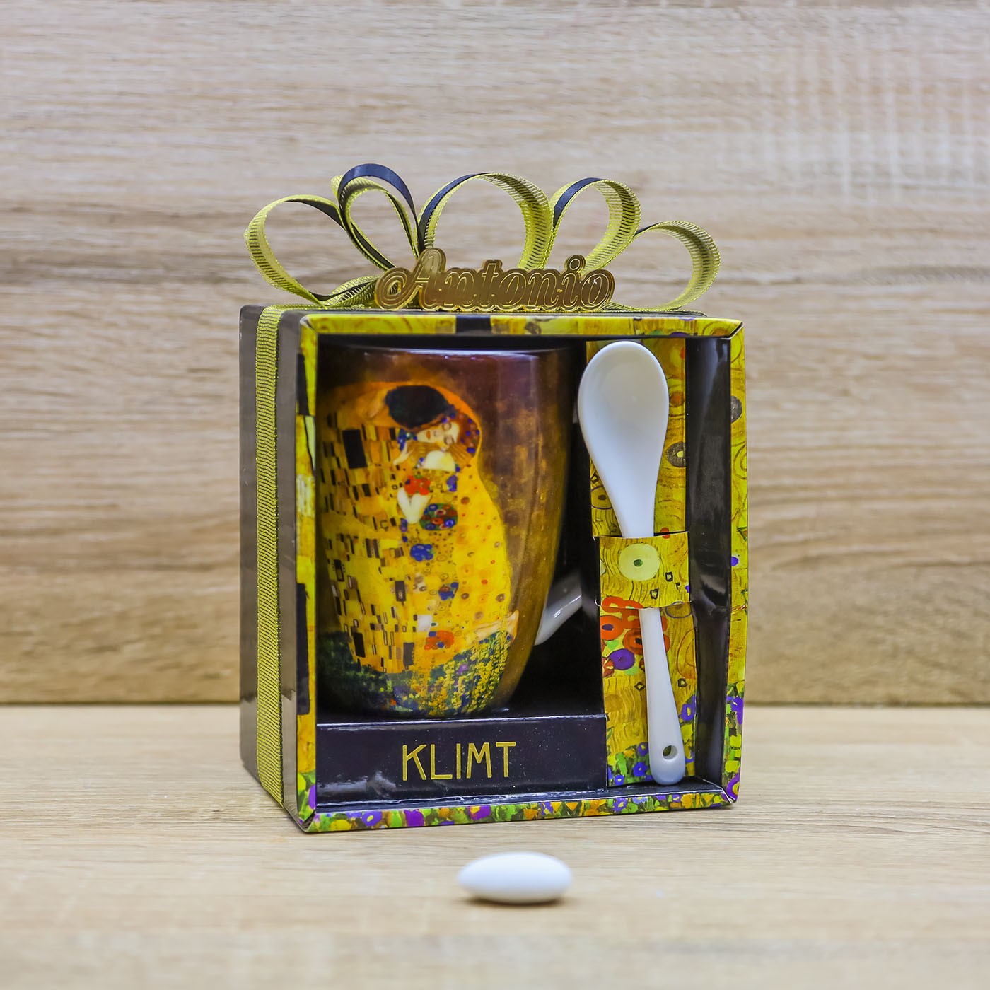 Tazza con Cucchiaio "Il Bacio" Klimt Enesco