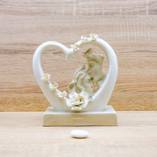 Cuore Led "Bacio d'Amore" Porcellana di Capodimonte