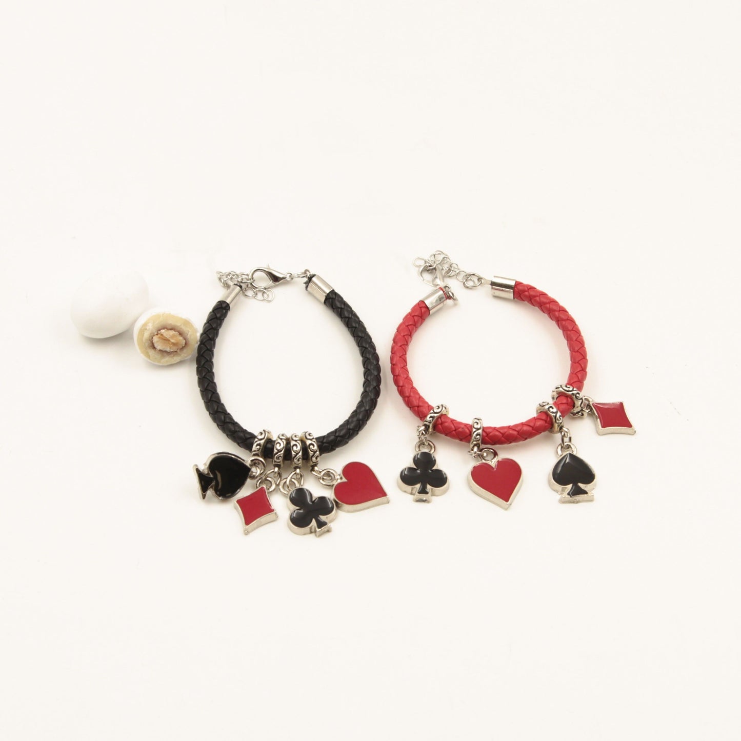 Bracciale Nero e Rosso Poker