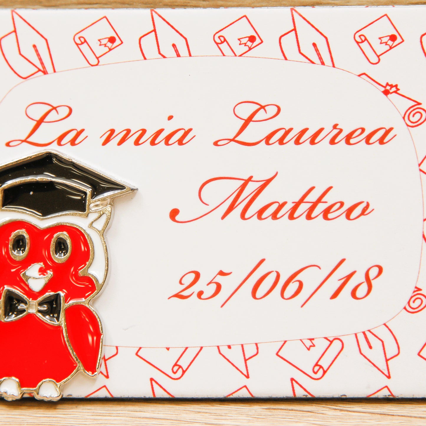 Magnete Personalizzato Laurea Gufetto