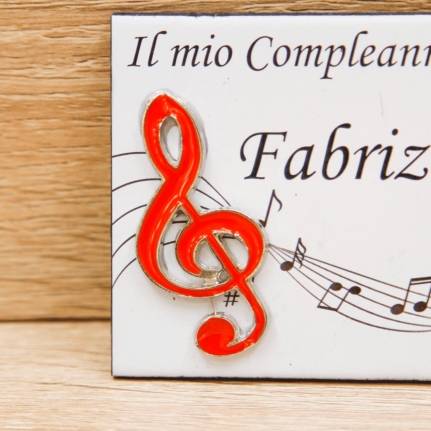 Magnete Personalizzato Chiave di Violino Linea Musica